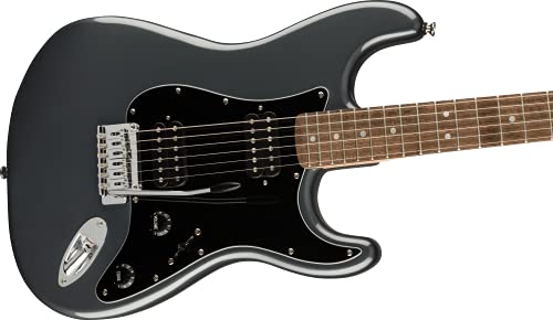 Image of Fender Squier Affinity Series Stratocaster Electric Guitar, Charcoal Frost Metallic, Laurel Fingerboard