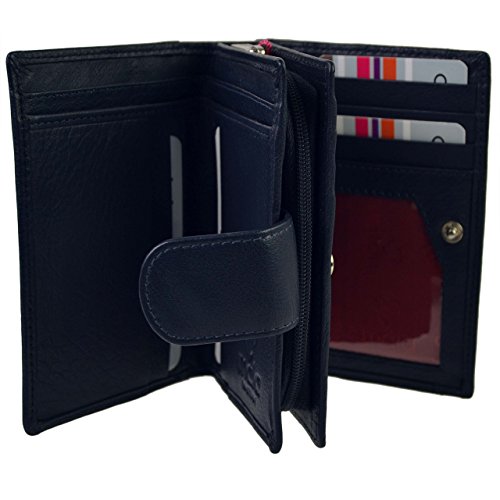 Cartera para Mujer Compacta de Piel con Etiqueta