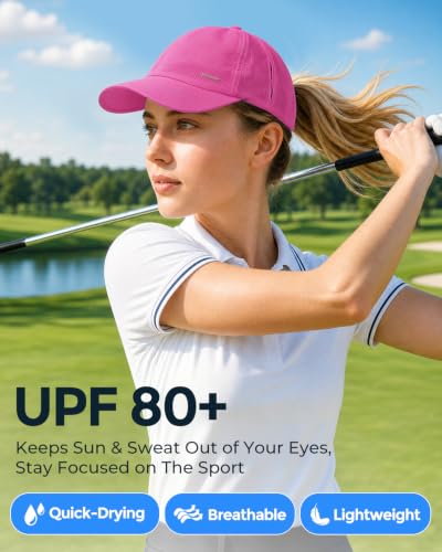 Image of Lightweight Golf Hat for Women Men, UPF 80+ Sun Protection Cap, Breathable Quick-Dry Baseball Cap for Running Sport