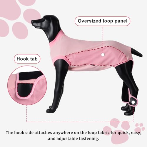 Image of Dog Surgery Recovery Suit,Dog Recovery Suit After Surgery for Female Spay Male Neuter,Soft Anti Licking Recovery Suit for Dogs,Dog Onesie for Abdominal Wounds,Pink,S