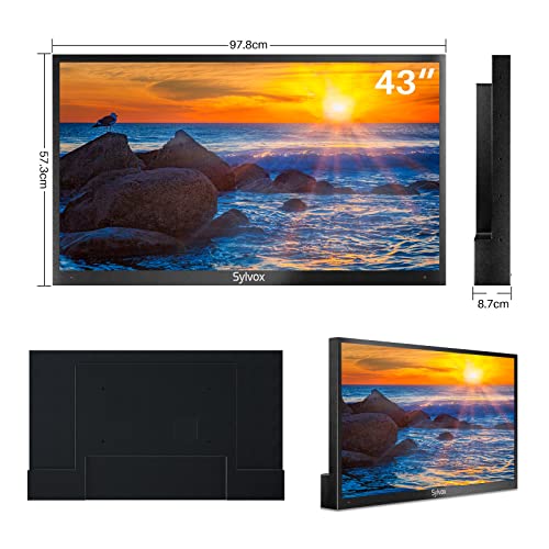 SYLVOX 43 Zoll Outdoor TV mit 4K UHD, 2000nit Helligkeit, IP55 Wasserdicht, Voice Assistabt, Draußen Smart Android Ferseher,Bildschirmspiegelung Sun Readable - Pool Pro – Bild 3