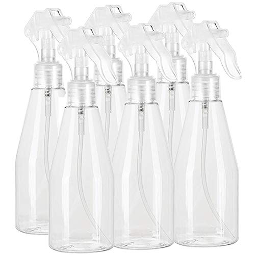 6 Pack 200ml Spray Bottle Empty Plastic Refillable Trigger Sprayer , Leak Proof Plant Mister for Cleaning Solutions, Hair Care