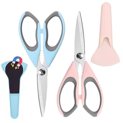 2 Pack Kitchen Heavy Duty Scissors with Magneti...