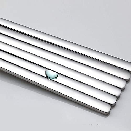 Set di bacchette riutilizzabili in acciaio inox, lavabili in lavastoviglie, bacchette in metallo per casa e viaggi