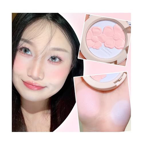 花言葉チーク ナチュラル パウダーチーク 2色の花のチーク ほろ酔い 内側から滲むように発色 高発色 血色感 高密着 人気コスメ コンパクト 毛穴(#02)