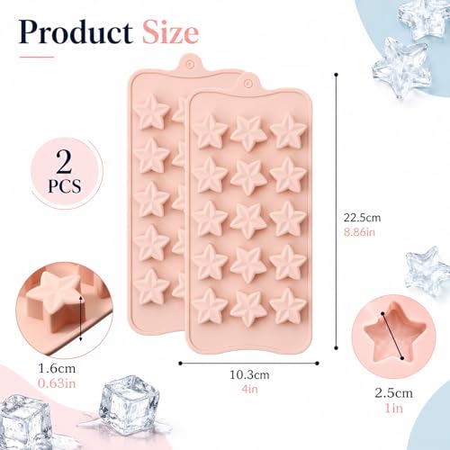 2 Pack Moldes de Silicona para Cubos de Hielo en Forma de Estrella miniatura 2