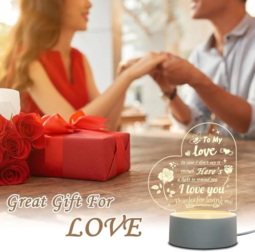 Image of Gifzy BamLue Love Gift for Her Anniversary-Romantic Night Light Gifts for Wife /Girlfriend on Valentine's Day, Birthday, Thanksgiving, Christmas