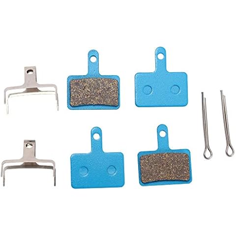 2 Pairs Bicycle Disc Brake Pads for Shimano M355 M375 M395 M415 M416 M416A M445 M446 M447 M465 M475 M485 M486 M495 M515 M515LA M525 M575 M975 C501 C601 T615 T675 B01 B01S E01 E01S. (Multi-Metallic) Cover