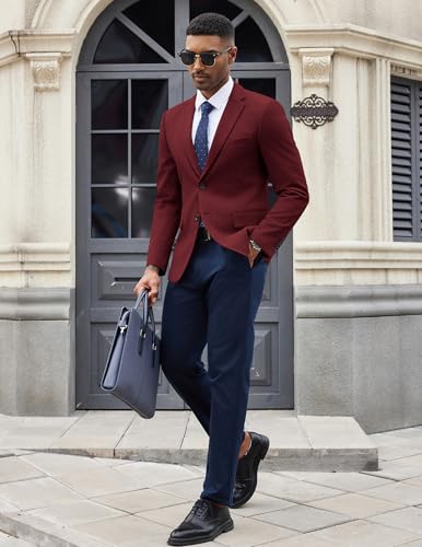 Image of COOFANDY Mens Casual Blazer Knit Sport Coat Lightweight Two Button Suit Jacket
