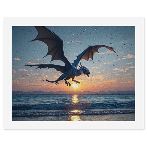 Pintura por números para adultos lienzo de óleo digital con dragón
