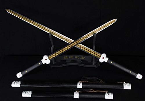 1 Set Shord Han Jian Chinese Sword -Red Folded Steel Blade