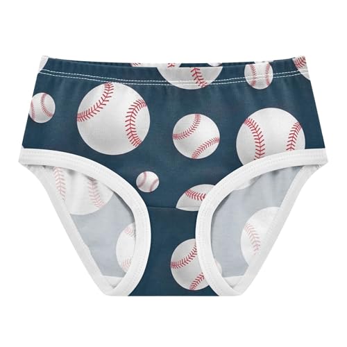 Cotton Toddlers Underwear Floral White Baseballs Blue Balls Prints Cute Panties Girl Aesthetic Kids Undies Briefs 2t