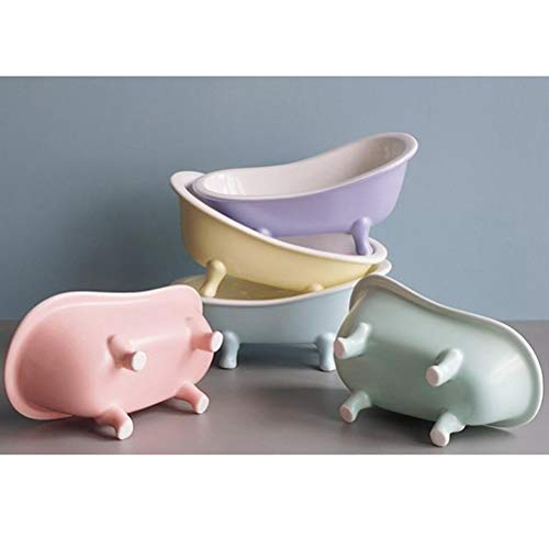 Jiaoao 1 Pcs Dollhouse Bath Tub,1:12 Dollhouse Porcelain Bath Tub Miniature Bathroom Furniture Accessory,Ceramic Bathroom For Miniature Dollhouse.blue #TOP2