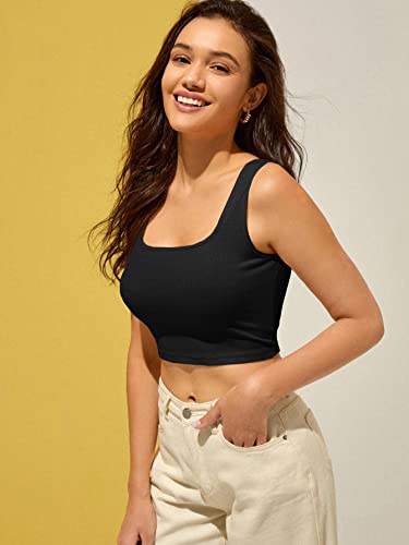 Image of Shasmi Women's & Girls' Solid Sweet Heart Neck Slim Fit Simplicity Tops (TOP 50)