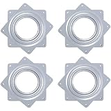 Drehscheibe Kugellager Drehteller 360 Grad Drehen Quadrat Drehlager Kugelgelagerter Drehteller Metall Schwenken Platte für Regale für Anzeigen-Regal und Möbel Drehteller mit Drehgelenk für TV(4 Stück)