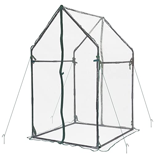 Gardzen Mini invernadero resistente portátil para casa verde, tienda de campaña transparente para interiores o exteriores para plantas de 36.2 pulgadas de largo x 14.2 pulgadas...