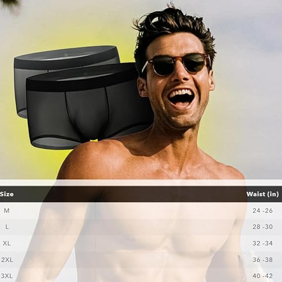 Niksy Underwear, Niksy Mens Ultra-Thin Ice Silk Transparent Boxer Briefs, Sheer Breathable Underwear, Sexy Seductive2