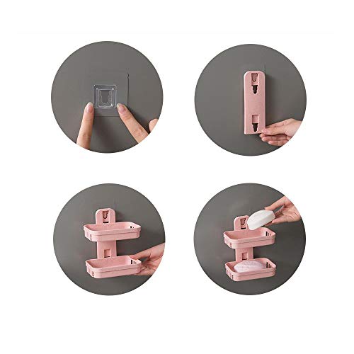 Boîte à savon ventouse murale REYG double couche de vidange - 7