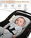 Kaelox Infant Car Seat Insert for Newborn Girls Boys, 3 in 1 Reversible Cushion for Carseat with Strap Pads Buckle Cover Extra Soft Carseat Support Pad for All Season, Grey