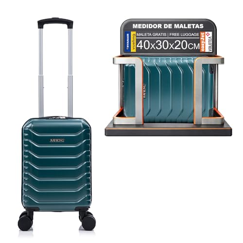 RAYKONG Maleta de Cabina ABS 40x30x20(24L)|Capacidad Maxima| Equipaje de Mano con Ruedas Desmontables para Ryanair | Vueling | EasyJet - Verde RAYKONG Maleta de Cabina ABS 40x30x20(24L)|Capacidad Maxima| Equipaje de Mano con Ruedas Desmontables para Ryanair | Vueling | EasyJet - Verde