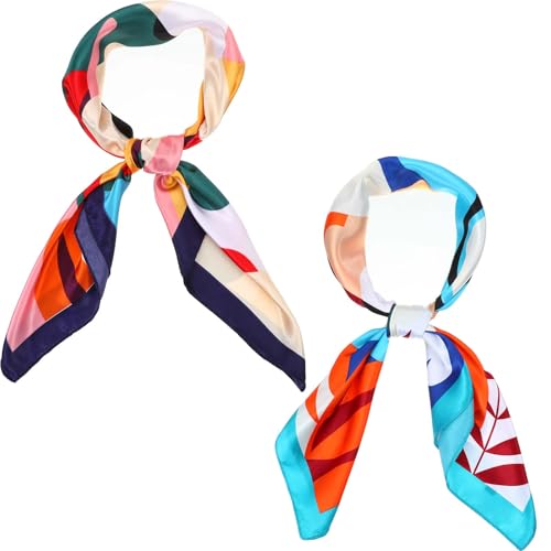 Bag Scarf Tops for Women Like Satin Silk Scarf Lightweight Fashion Neck Silk Square Hair Wrap for Women - 35.43
