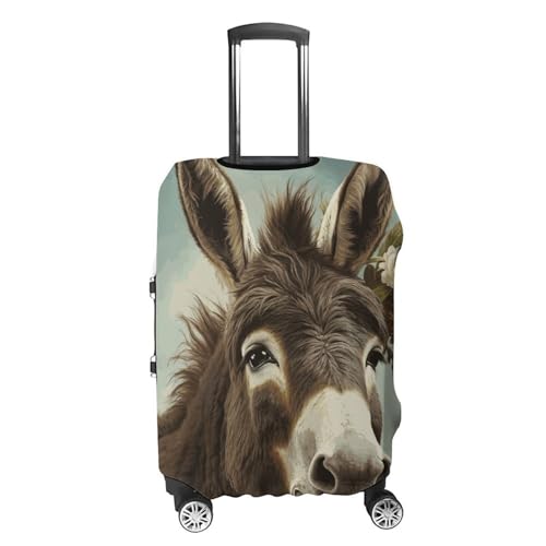 Donkey Animals Printed Luggage Cover Protector, Fits 18-32 Inch Luggage4