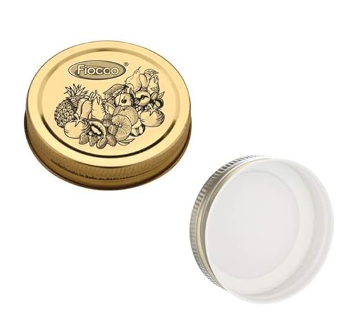 OPIROS Schraubenkapseln für Gläser Gläser aus Glas für Konserven Marmeladen Marmelade Konfitüren Hausfrauen Mit Gewinde (Durchmesser 56 mm, 9 Stück)