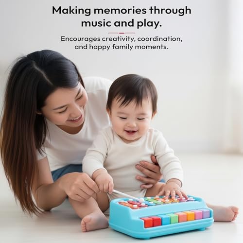 Image of StarAndDaisy 8 Key Xylophone Musical Toy for Kids Boys & Girls with Piano Keys & Sticks Baby Musical Toys for Toddlers & Infants | Educational Learning Toy | Music Instrument for Kids 1-5 Years