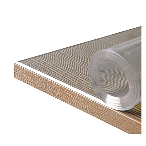 SHAARI Mantel de PVC Transparente Limpiable Protector de Mesa Rectangular Plástico/Vinilo Resistente Al Calor Estera Cubierta del Mantel, Varios Tamaños (80X135CM)
