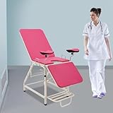 Gynäkologischer Stuhl Klappbares Gynstuhl Höhe Verstellbar mit 0°-65° Rückenlehne und 0°-90° Beinbrett Abnehmbar Kreißsaalstuhl Für Untersuchung & Geburtshilfe, bis 150kg (Rosa)