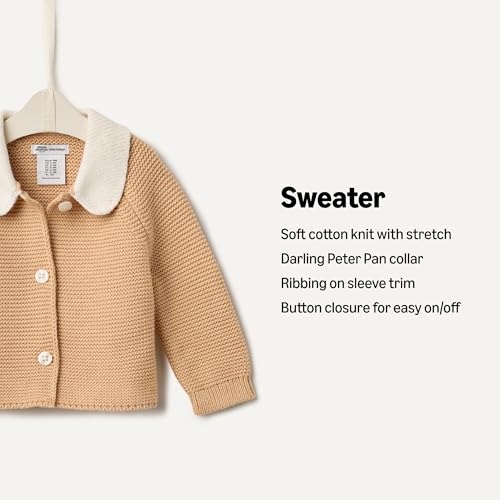 Image of Amazon Essentials x Sofia Grainge Unisex Toddlers and Babies' Peter Pan Collar Sweater Jacket