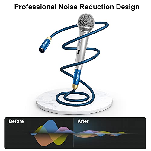 Nuosiya Xlr Cables 6Ft 2-Pack, Microphone Cables With Gold Plated Plug, 3-Pin Balanced Xlr Male To Female Nylon Braided Dmx512 Cords For Stage&Studio Lightnings Speaker Amplifier Speaker #TOP5