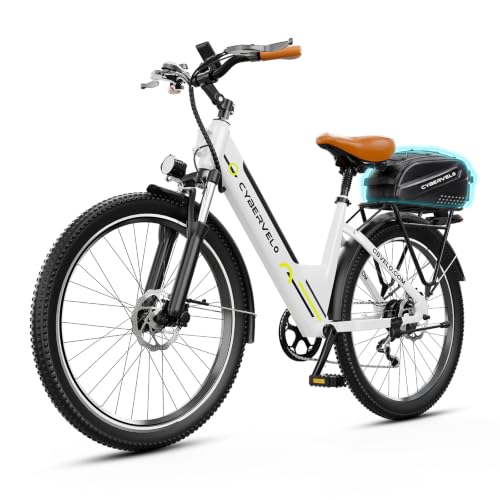 Cybervelo 750W Electric Bike for Adults,up 80 Miles Removable Battery Ebike, 26" Electric E Bike with 7-Speed,Adult Electric Bicycles for Commute Beach Snow Womens/Man All Terrain image 19