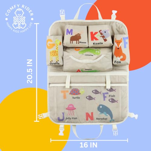 COMFY RIDER Organizador de assento de carro para bebês – Organizadores de armazenamento de viagem in