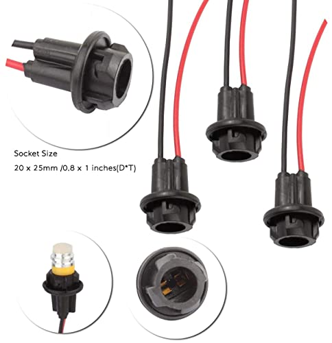 Zyhw 24Pcs Car Truck T10 W5W 194 Led Light Bulb Socket Pre-Wired Connector #TOP1