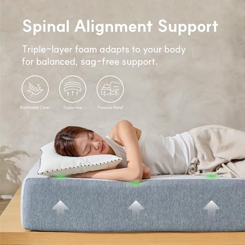 Image of LIFEMENT Full Size Mattress, 6 Inch Full Mattress, Basic Copper Cooling Gel Memory Foam Mattress in a Box, Pressure Relief with Medium Firm Support, CertiPUR-US Certified, 75''L x 54''W