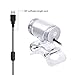 Cimkiz USB Webcam for Skype, Manual Focus Built-in MIC PC Camera Plug and Play for Computer Laptop MAC (Transparent)