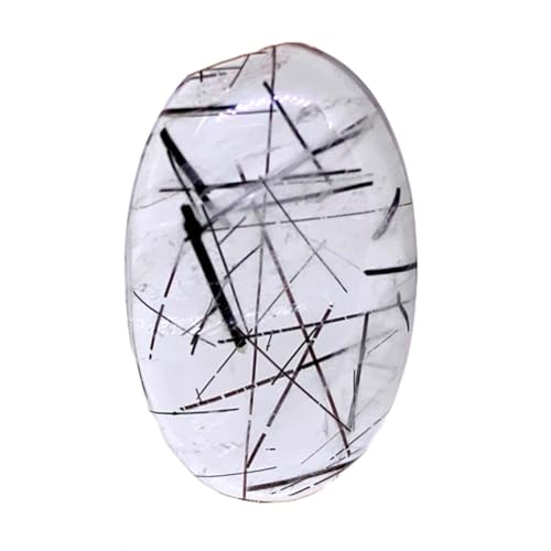 Quartz rutile noir naturel ovale 34x20mm : Ne ratez plus vos sertissages de bijoux fait main