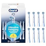 Oral-B iO Ultimative Reinigung – ORIGINAL Aufsteckbürsten für Elektrische Oral-B iO Zahnbürsten – Bürstenköpfe, Zahnbürstenaufsatz, Ersatzbürsten, Fortschrittliche Tiefenreinigung – Weiß, 8 Stück