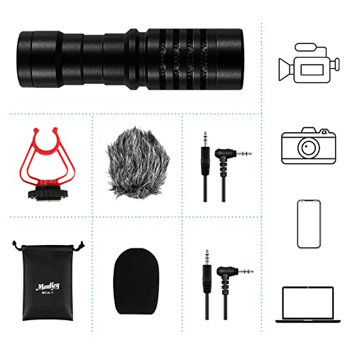 Moukey Mcm-1 Video Microphone, Camera Microphone With Shock Mount, Windshield, Professional Vlogging Kit For Iphone, Android Smartphone, Dslr Camera & Camcorder, Battery-Free Shotgun Mic #TOP7