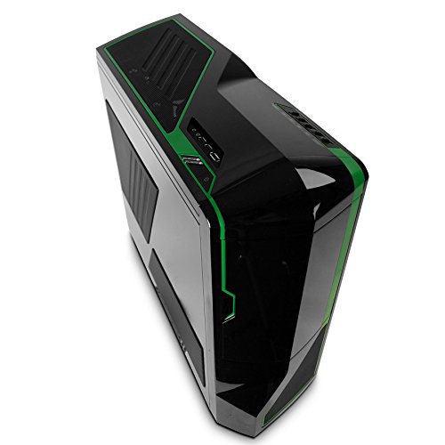 NZXT Phantom Atx Full Tower Computer Case, Black and Green (PHAN-002GR)