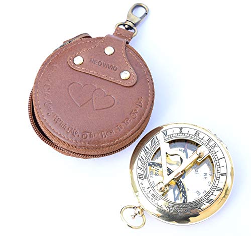 image for NEOVIVID Grow Old Along with Me Sundial – Sundial Compass - Sundial 