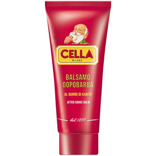 Cella MILANO, Aftershave Balm with Shea Butter and Almond Oil, Soothes & Conditions, Alcohol Free, Great for Sensitive Skin Too, Made in Italy