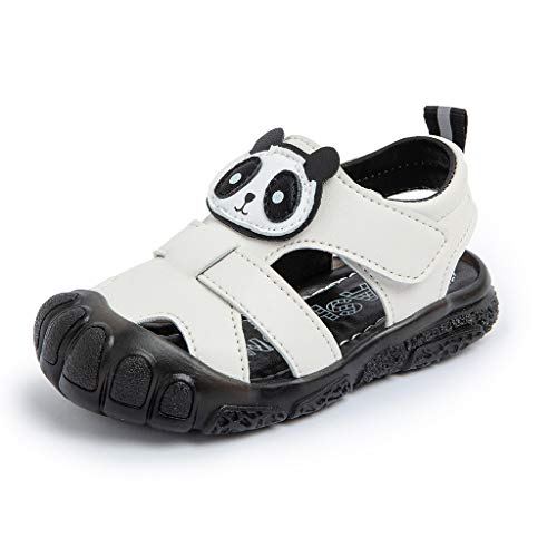 Boys Sandals Toddler Infant Kids Baby Boys Beach Shoes Student Solid Outdoor Sandals (Beige, 9.5 Toddler)2