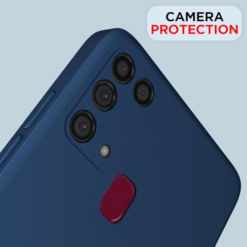Image of Outlouders Back Cover for Samsung Galaxy M31 / M31 Prime / F41 | Camera Protection | Durable Soft Matte Silicone Bumper Case (Blue)