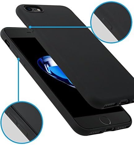 iPhone 7 Case iPhone 8 Case, HZ BIGTREE Full Matte Soft Touch Slim-Fit Flexible TPU Case with Superior Coating Cover [Skinfeeling] for Apple iPhone 7 (Matte Black)