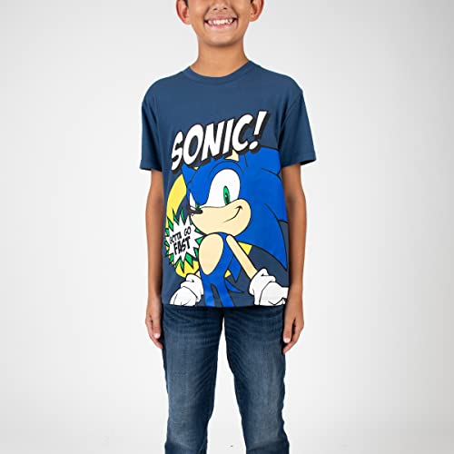 Bioworld Sonic The Hedgehog Characters Crew Neck Short Sleeve 4Pk Boy's Tees-Xl Multicolored #TOP1