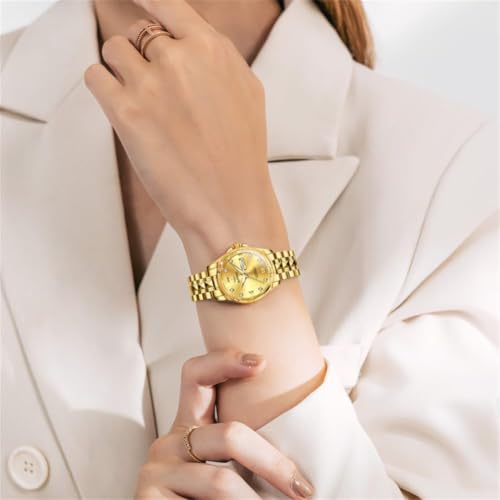 Image of OLEVS Automatic Womens Watch Mechanical Calendar Watches Diamond Fashion Waterproof Female Wrist Watch
