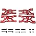 Vgoohobby Metal Front & Rear Suspension Arms Set Upgrades Parts Compatible with Arrma 1/8 Infraction 4X4 MEGA/Vendetta 4X4 3S BLX RC Car (Red)