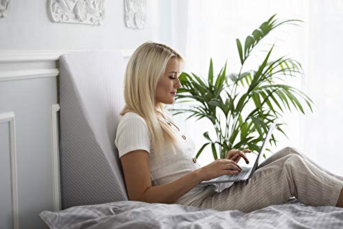 Planetofbamboo Bamboo Replacement Wedge Pillow Cover (24 X 24 X 10) With Zipper - Sweat-Absorbent, Moisture-Wicking, Odor-Free Wedge Pillow Case – Gray #TOP2